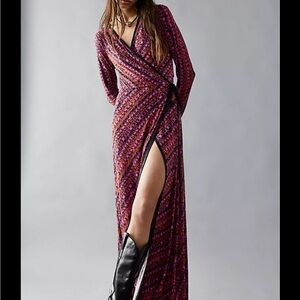 Free People Pheobe Maxi Wrap Dress